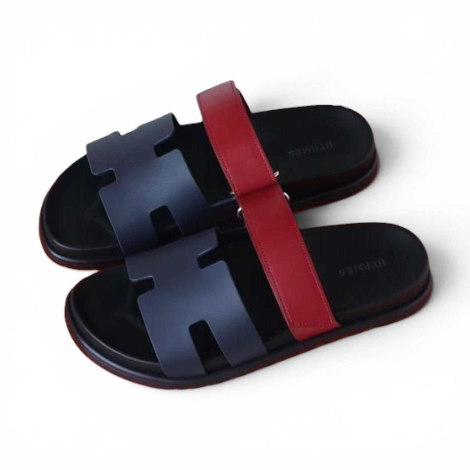 hermes sandal navy leather