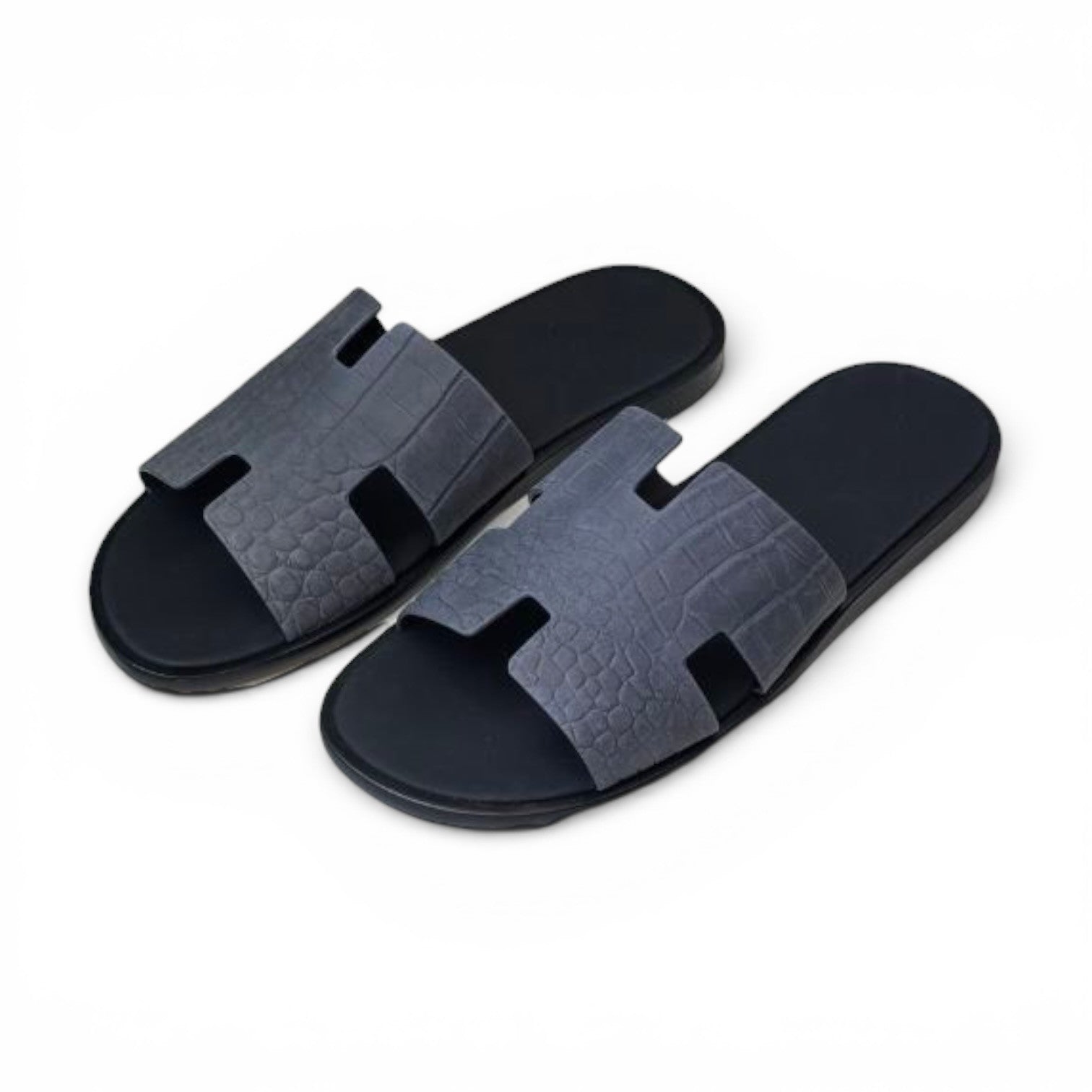 hermes sandal grey croco leather