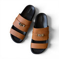 hermes sandal brown leather