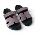 hermes sandal beige suede
