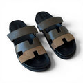 hermes sandal green leather