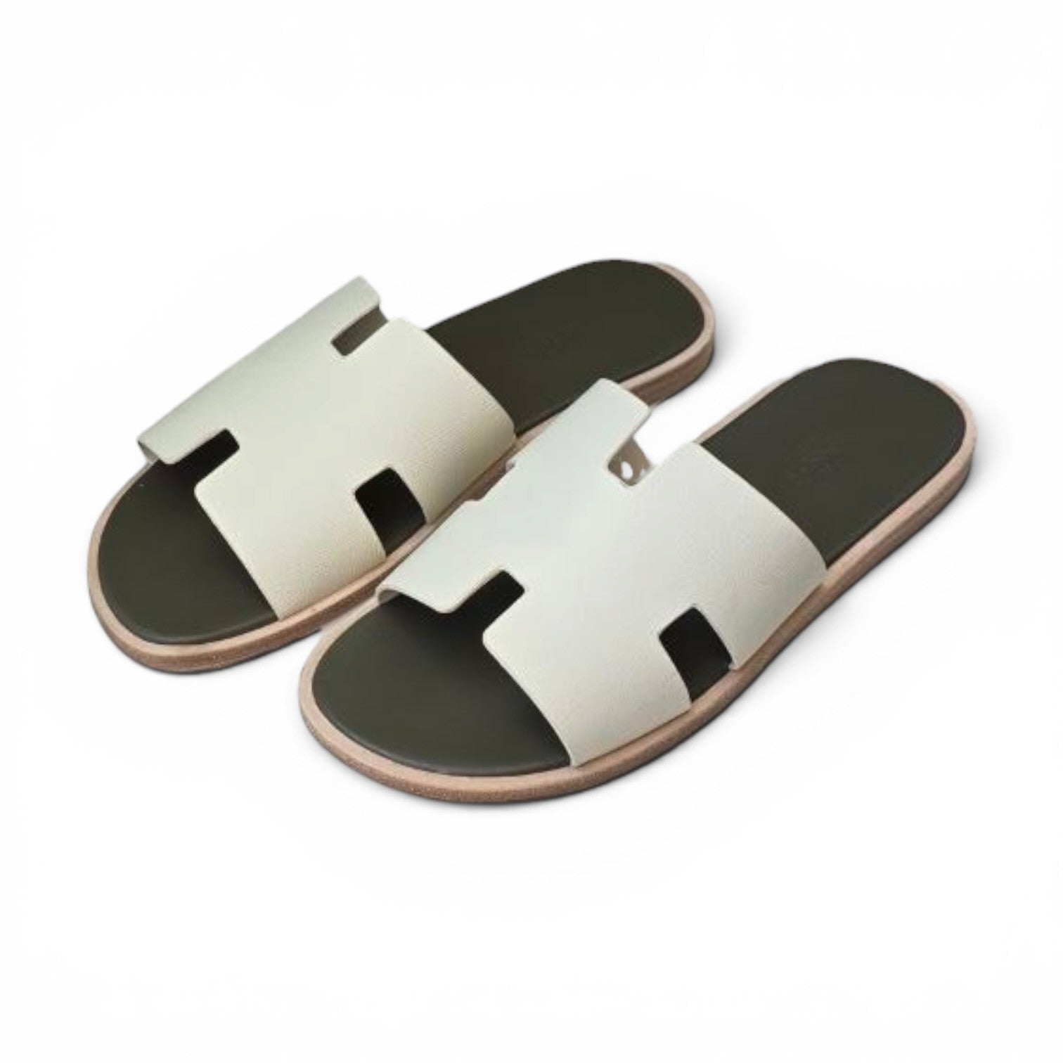 hermes sandal green leather
