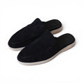 loro piana babouche walk black suede