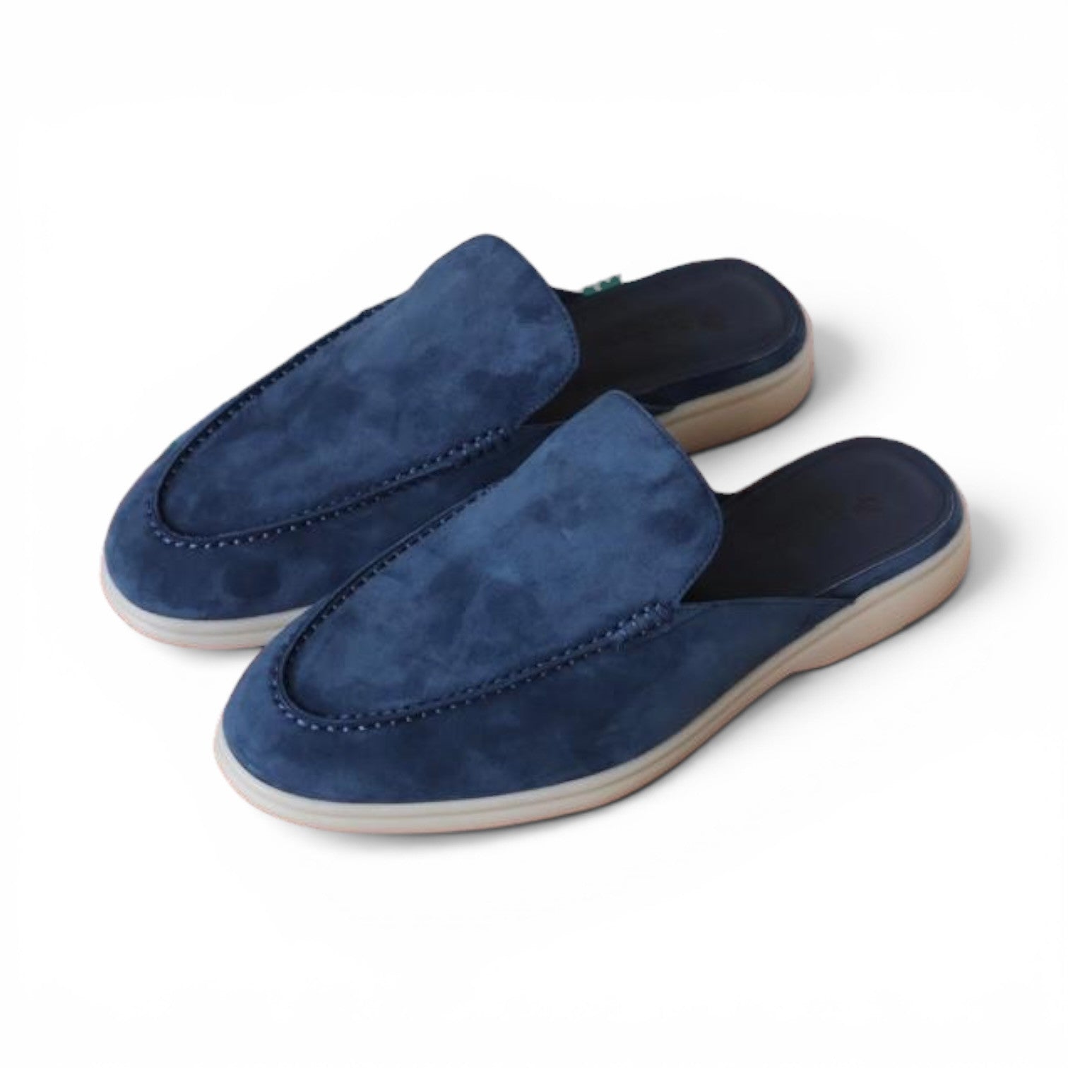 loro piana babouche walk blue suede