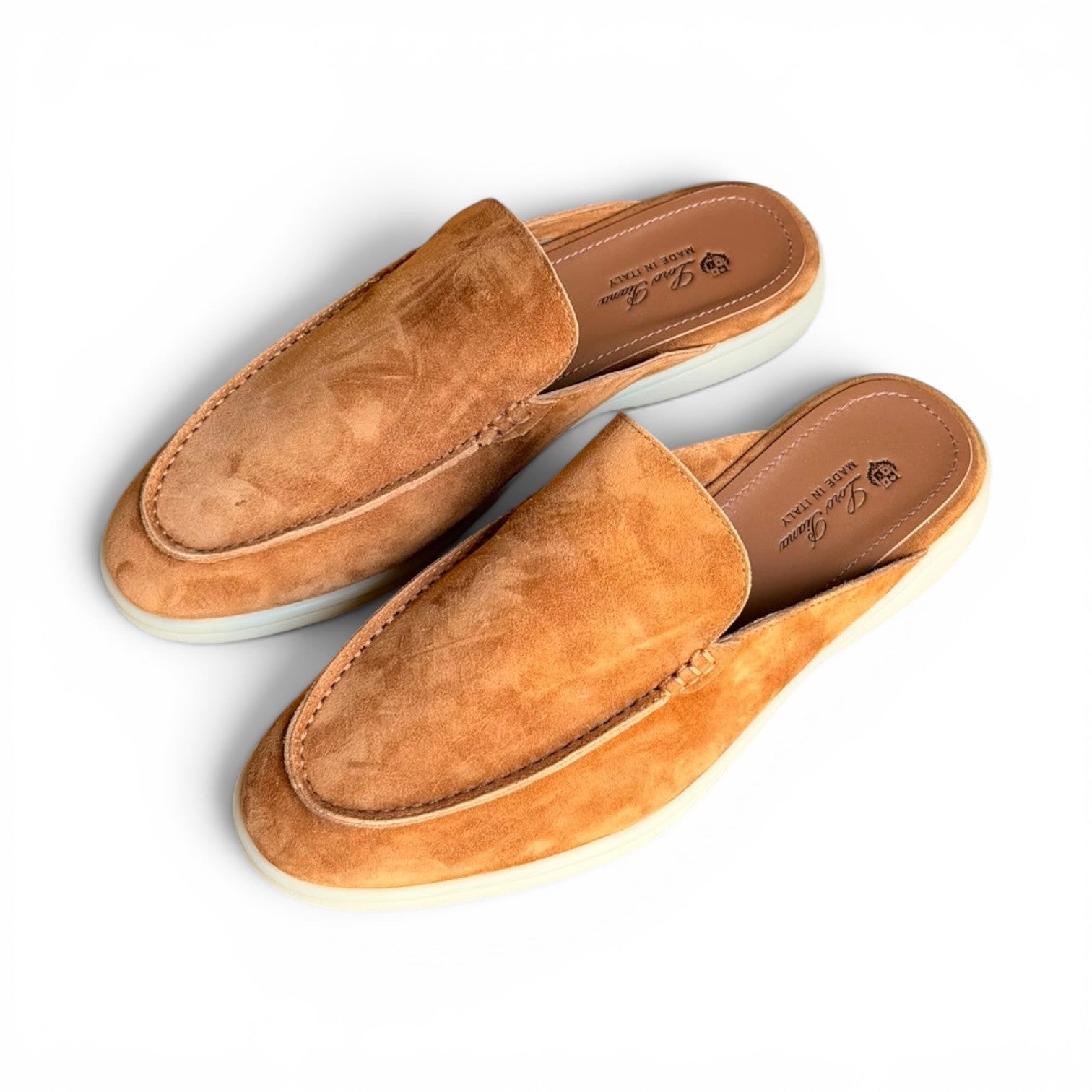loro piana babouche walk brown suede